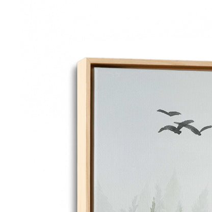 [Color:American Maple], Picture of art in a American Maple frame at an angle