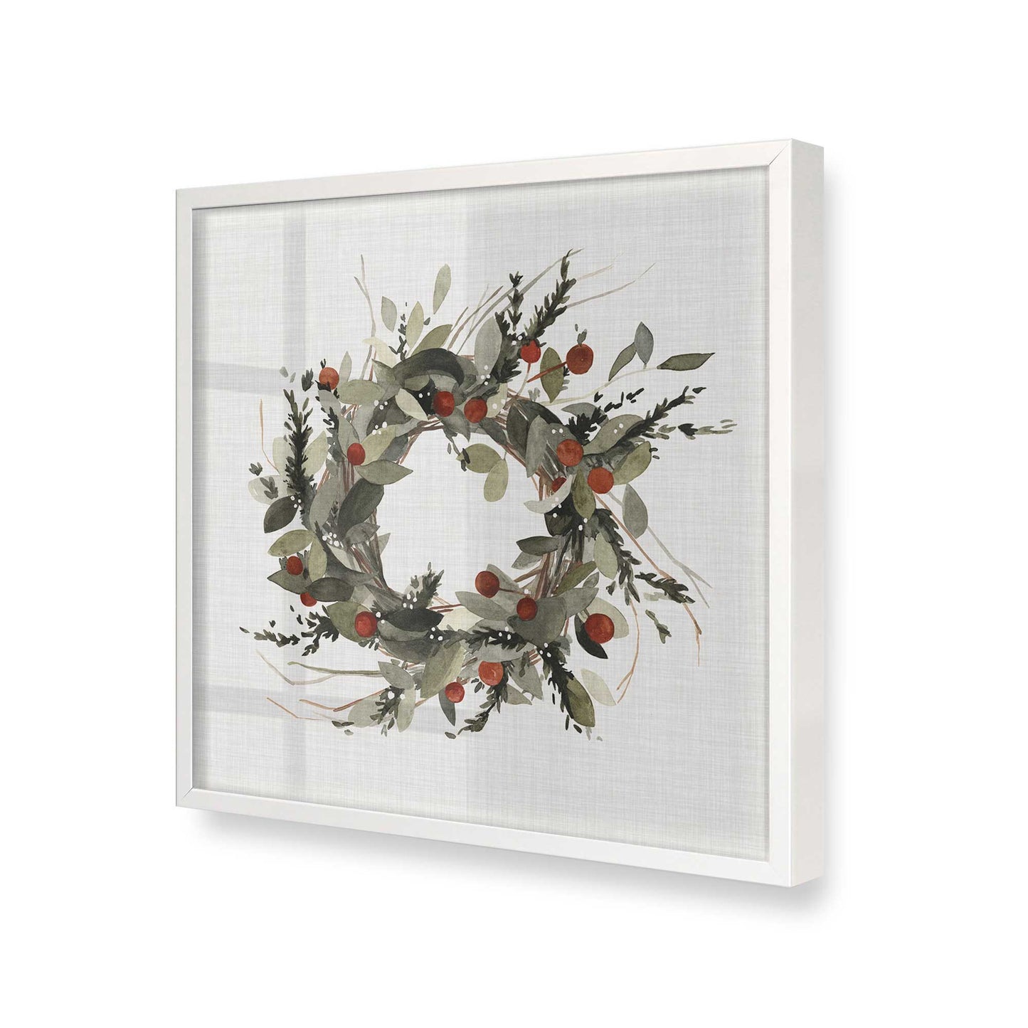 [Color:Opaque White], Picture of art in a Opaque White frame at an angle