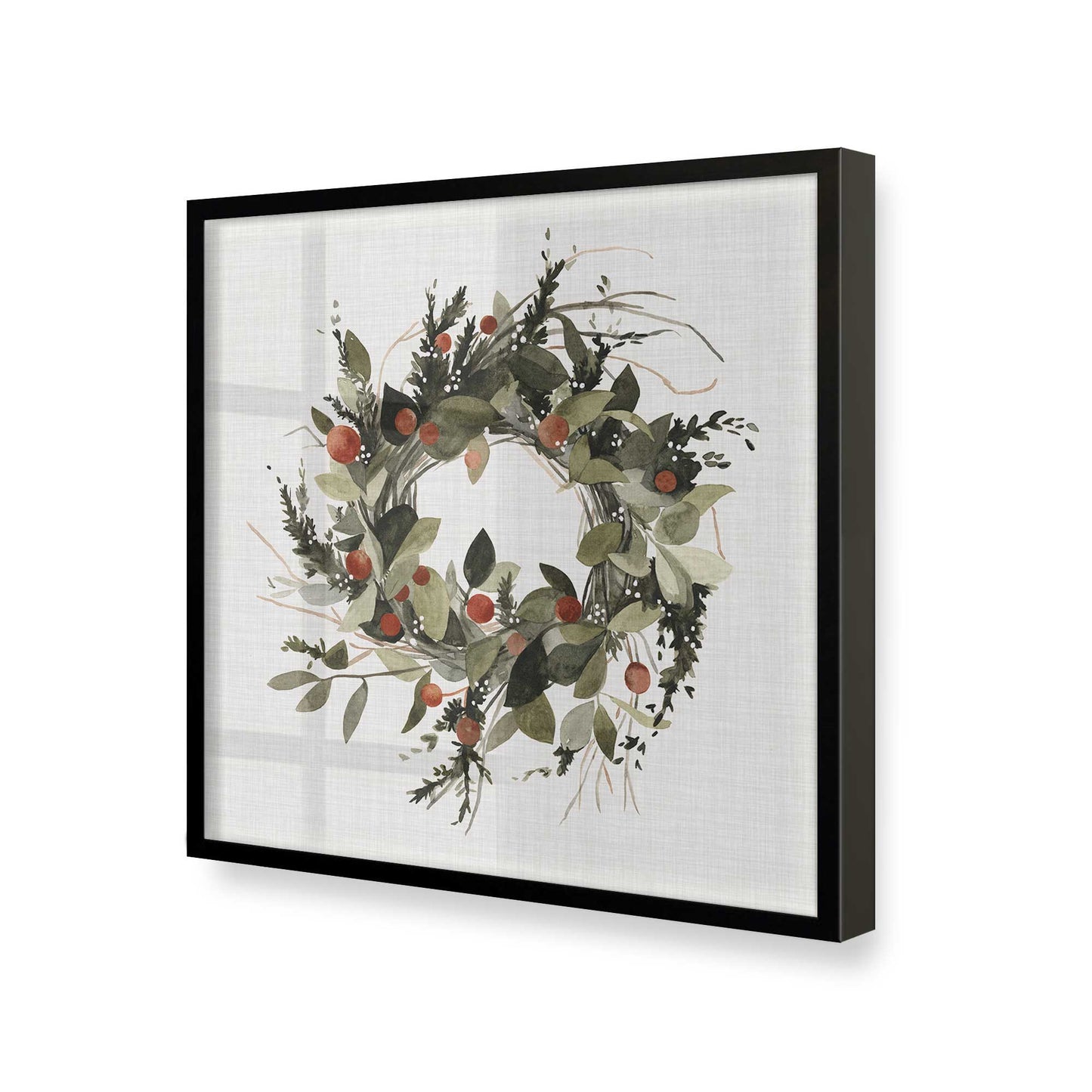 [Color:Satin Black], Picture of art in a Satin Black frame at an angle