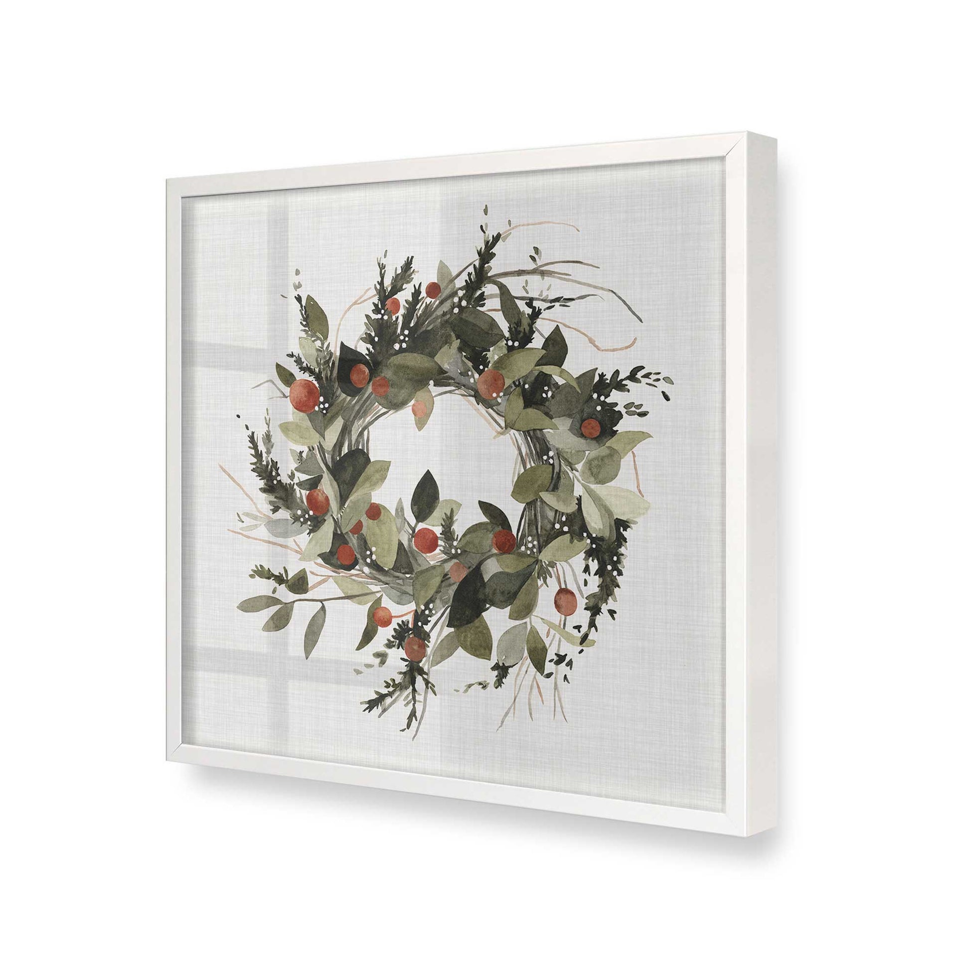 [Color:Opaque White], Picture of art in a Opaque White frame at an angle