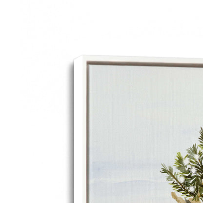 [Color:Opaque White], Picture of art in a White frame at an angle