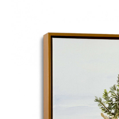 [Color:Polished Gold], Picture of art in a Polished Gold frame at an angle