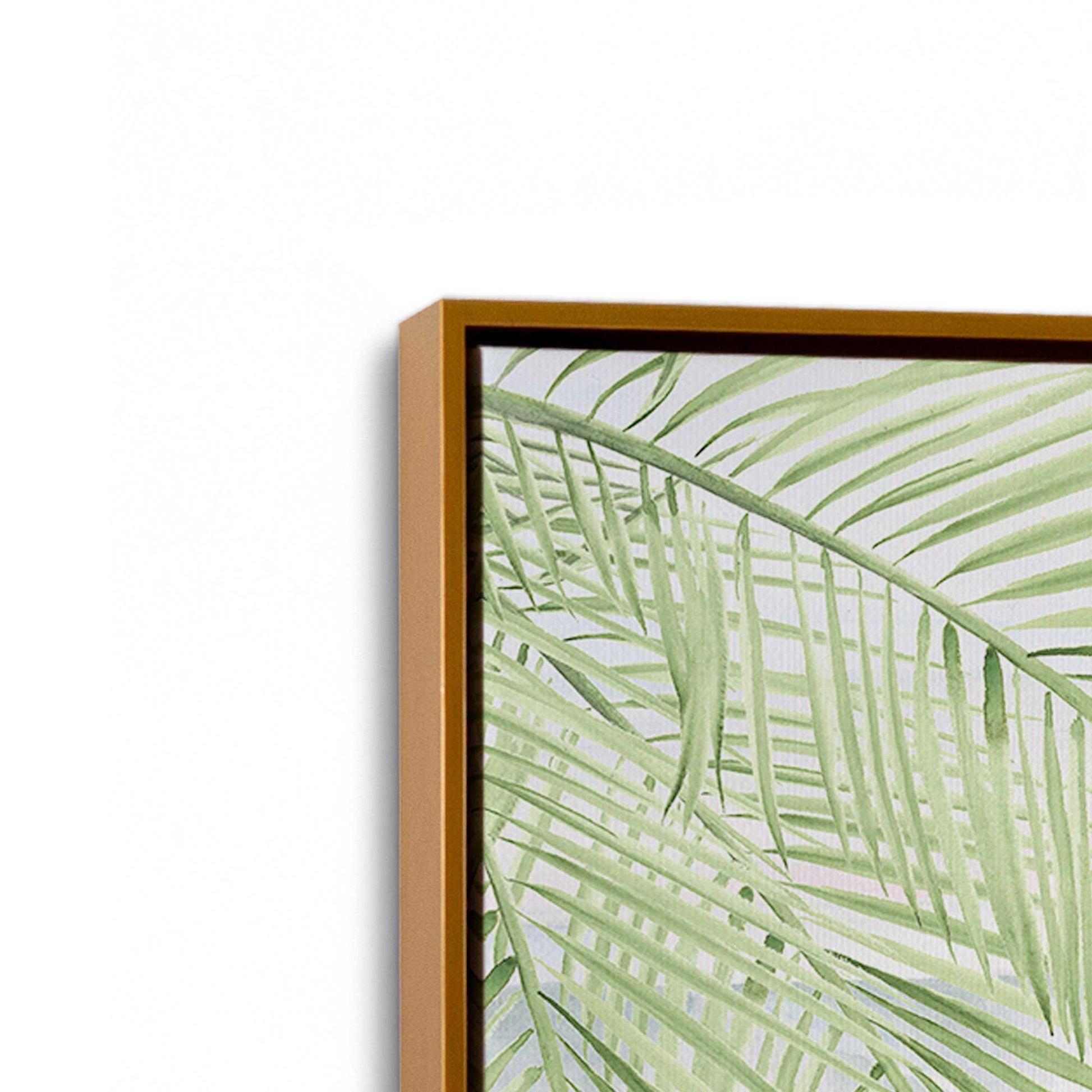 [Color:Polished Gold], Picture of art in a Polished Gold frame at an angle