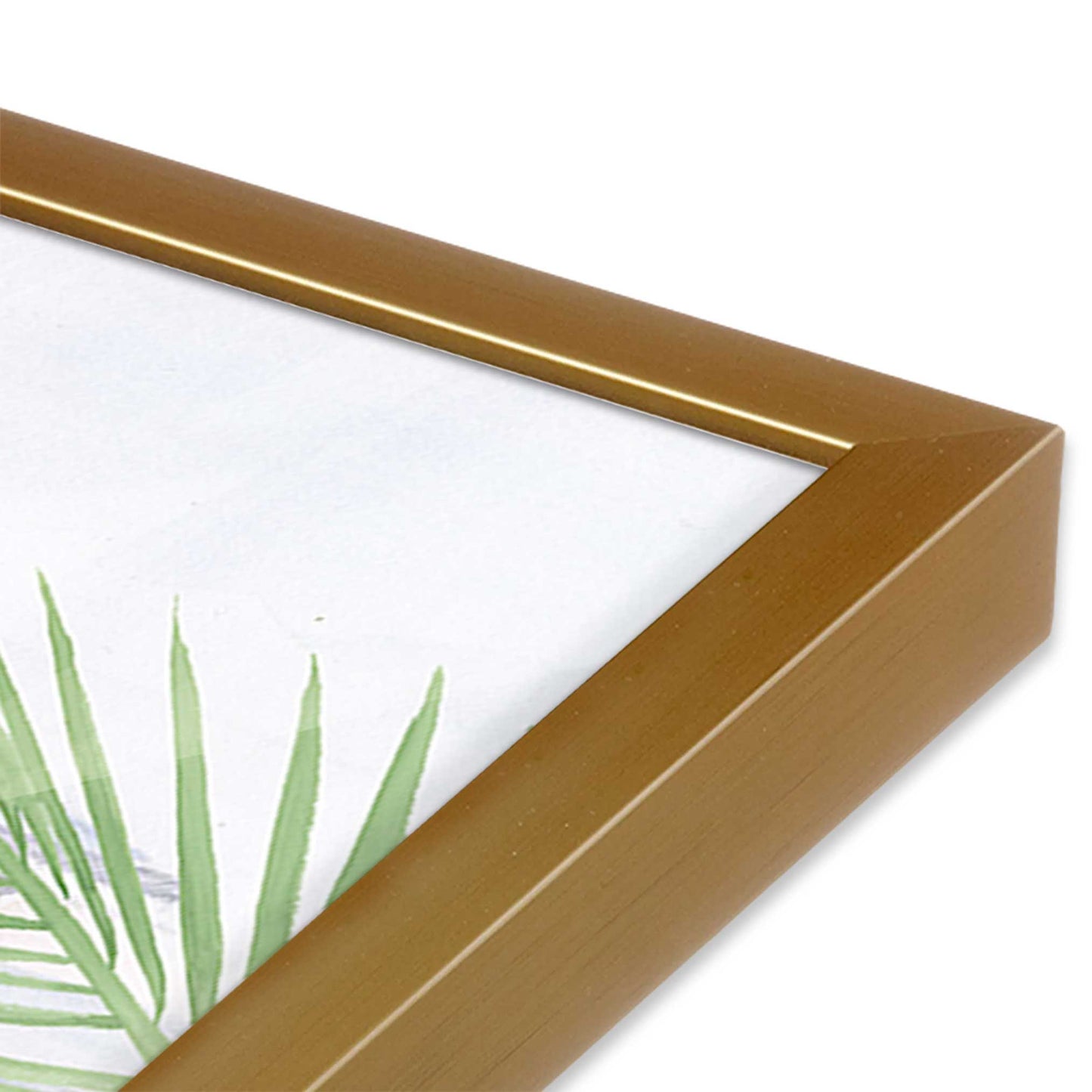 [Color:Polished Gold], Picture of art in a Polished Gold frame at an angle