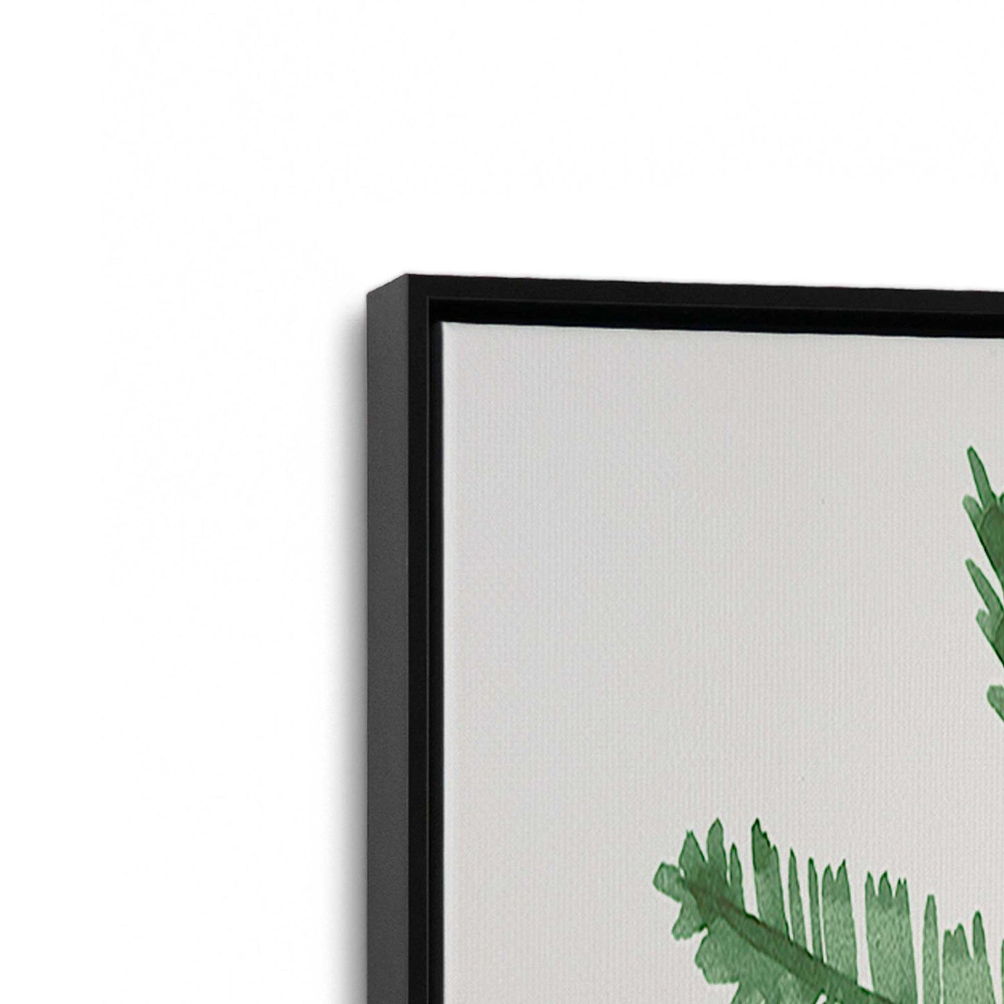 [Color:Satin Black], Picture of art in a Satin Black frame at an angle