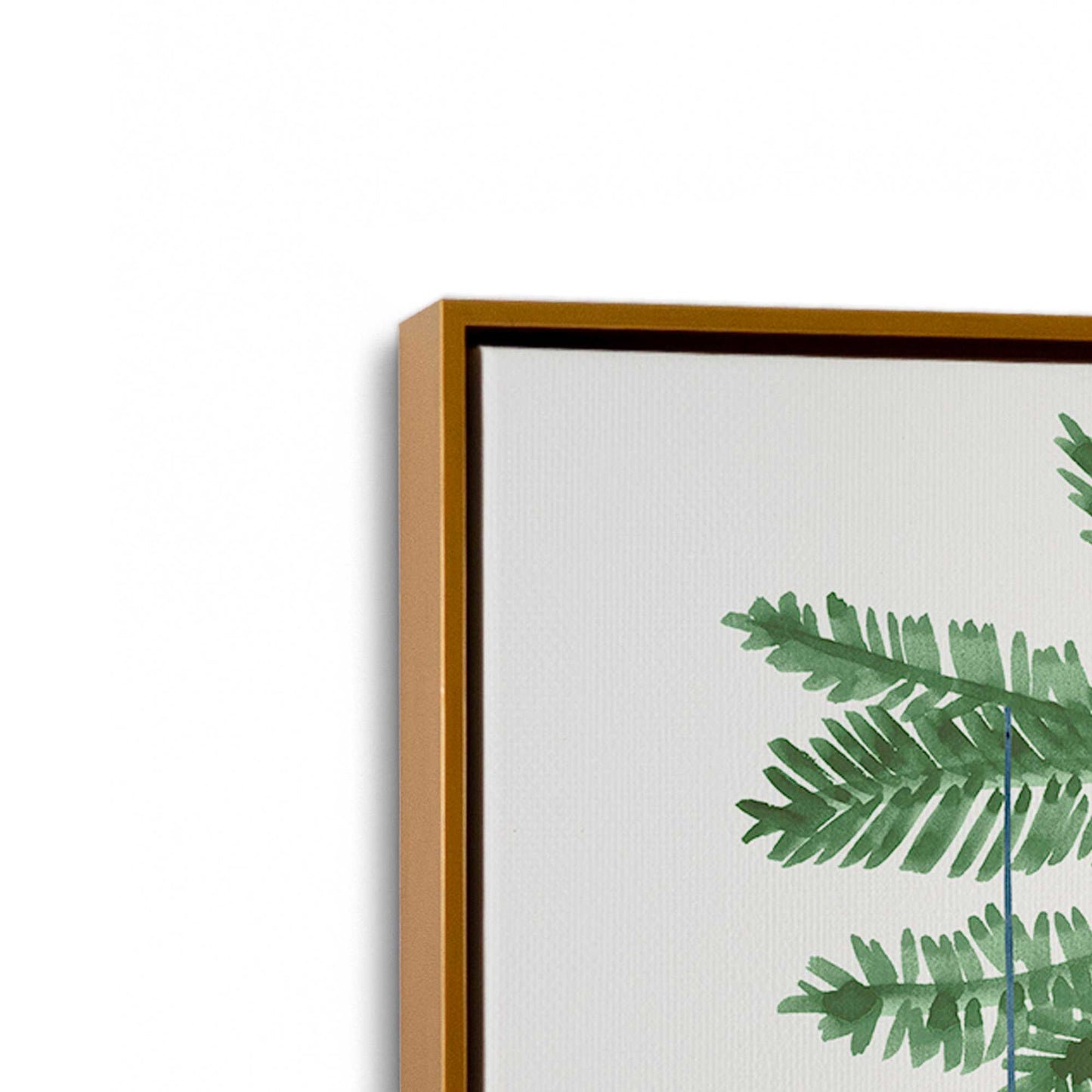 [Color:Polished Gold], Picture of art in a Polished Gold frame at an angle