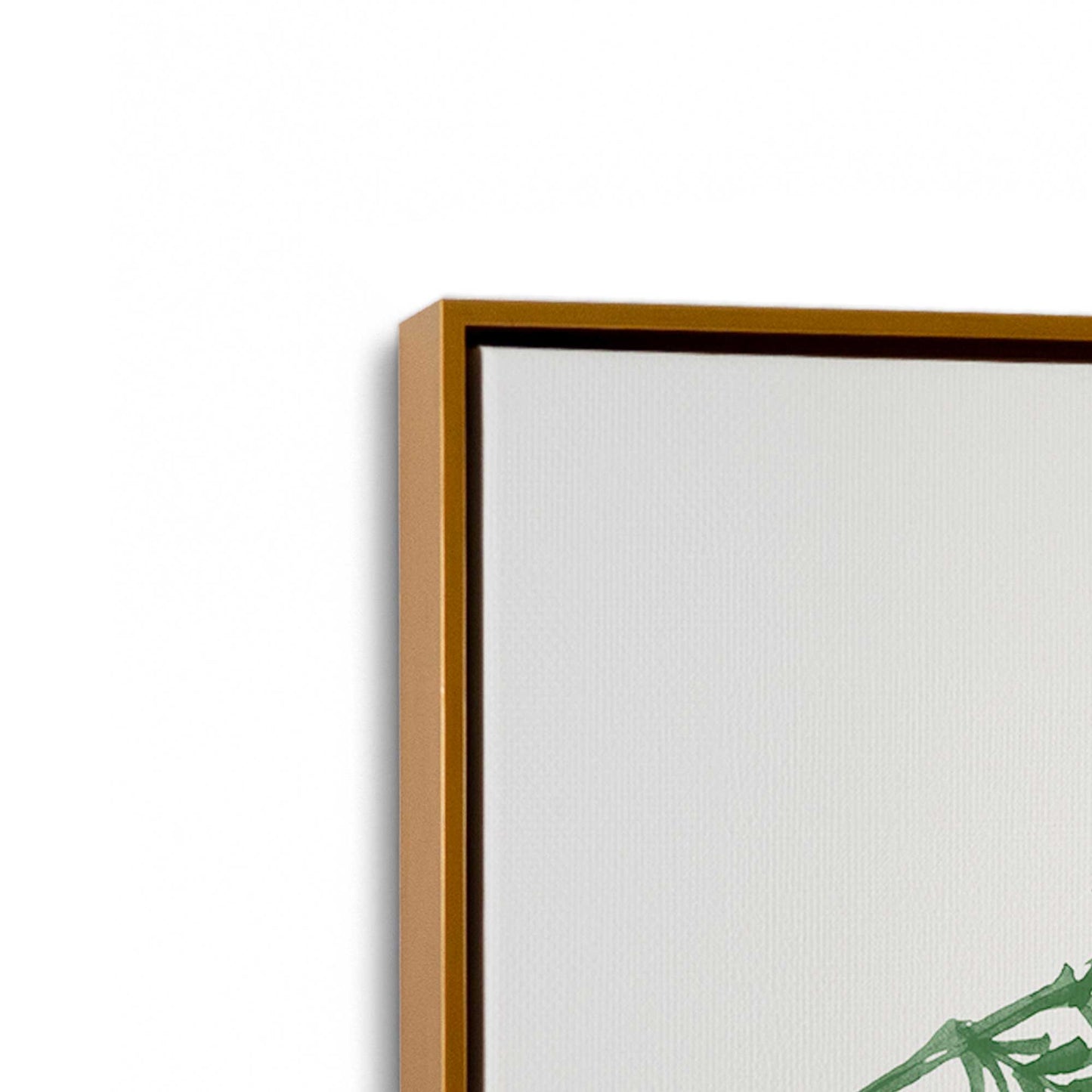 [Color:Polished Gold], Picture of art in a Polished Gold frame at an angle