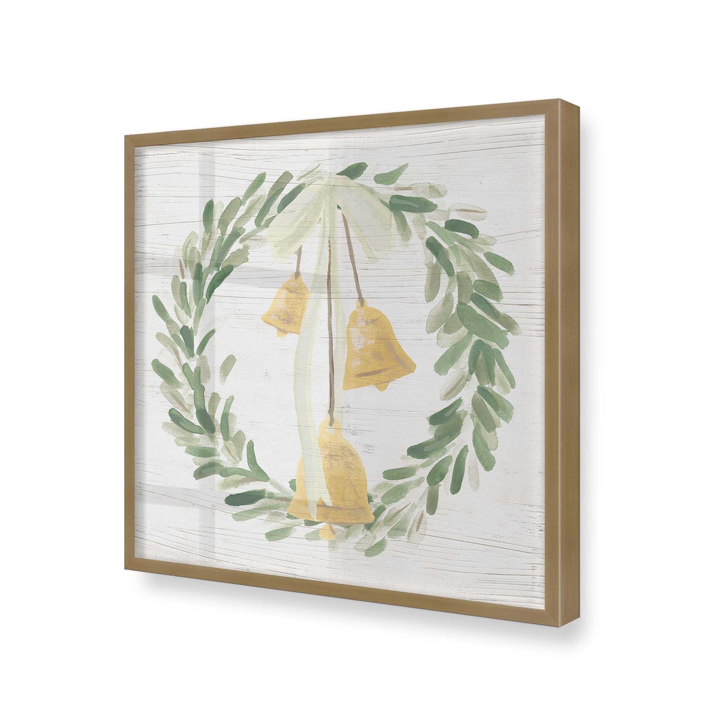 [Color:Brushed Gold], Picture of art in a Brushed Gold frame at an angle