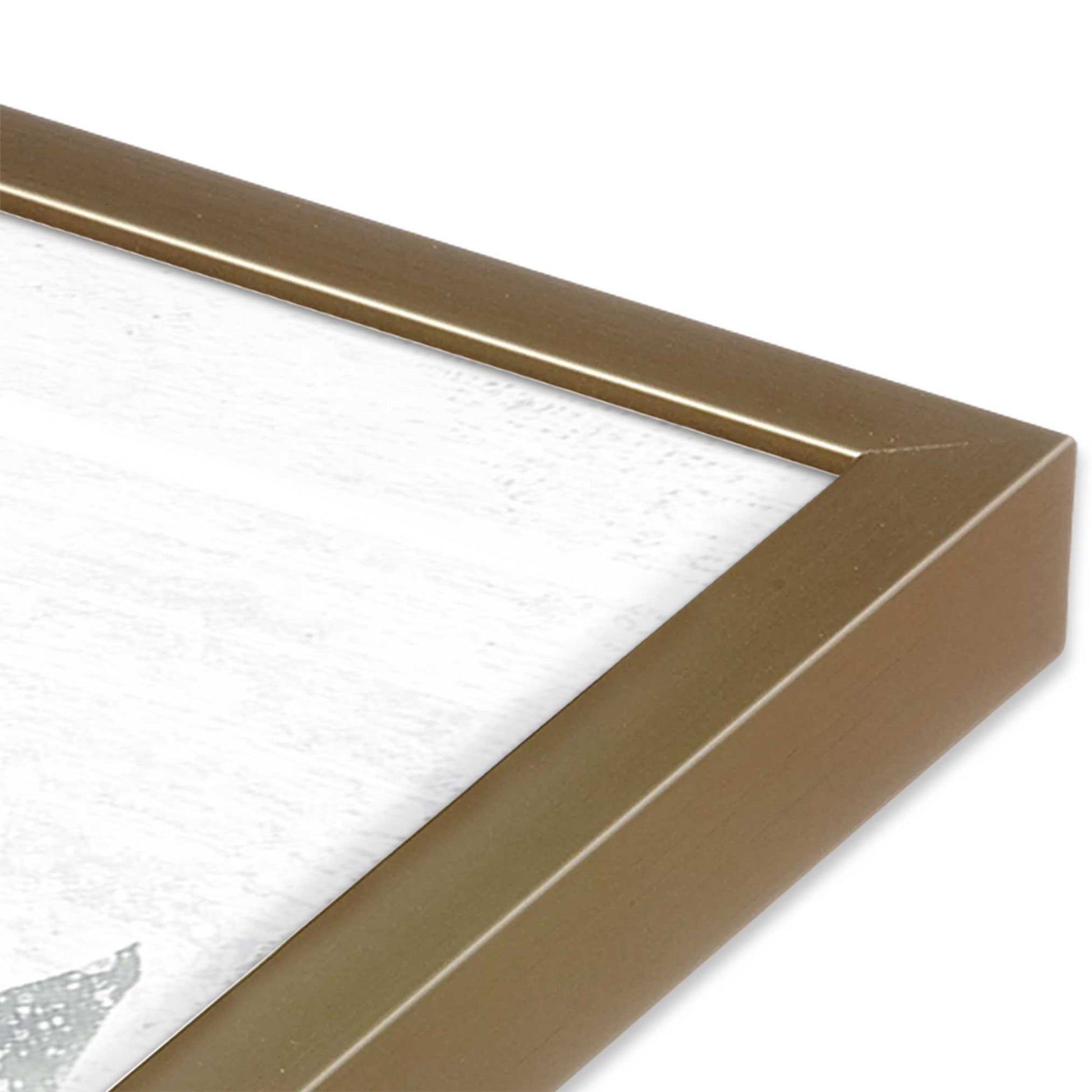 [Color:Brushed Gold], Picture of art in a Brushed Gold frame of the corner