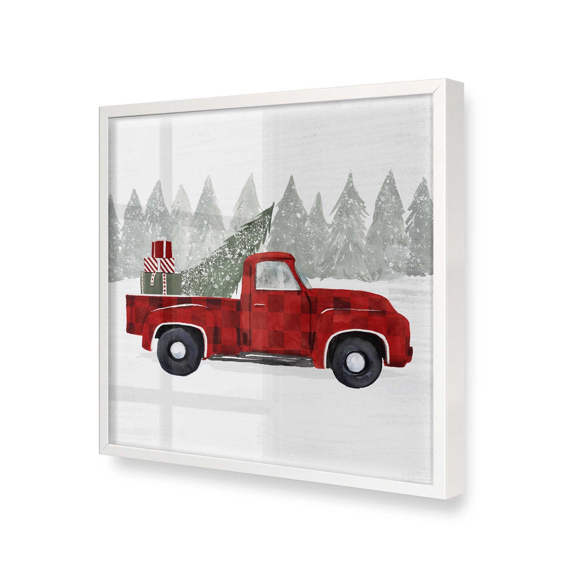 [Color:Opaque White], Picture of art in a Opaque White frame at an angle