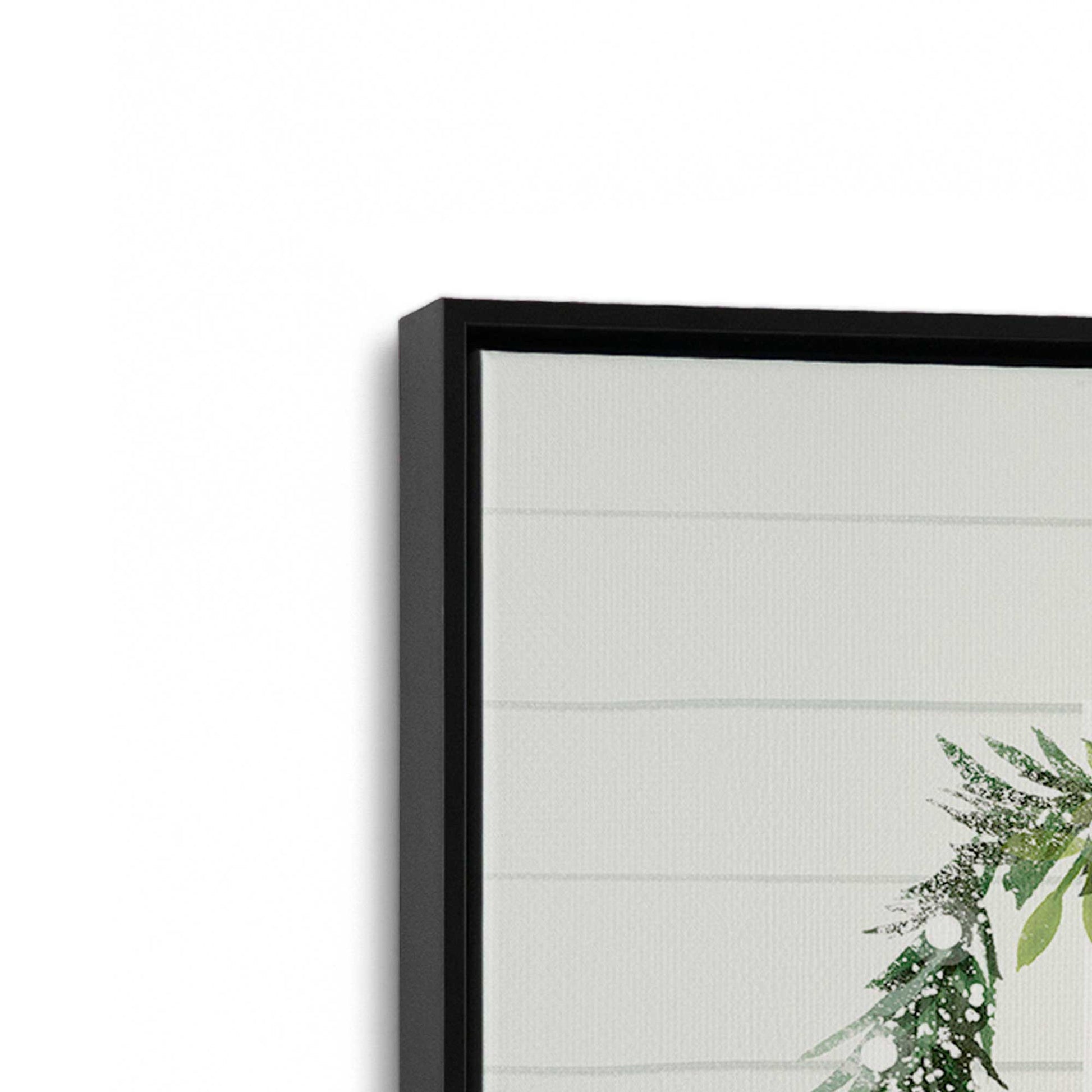 [Color:Satin Black], Picture of art in a Satin Black frame at an angle