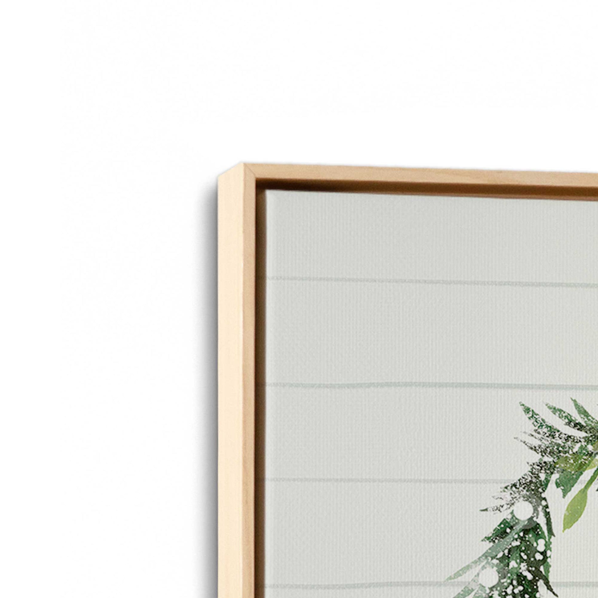 [Color:American Maple], Picture of art in a American Maple frame at an angle