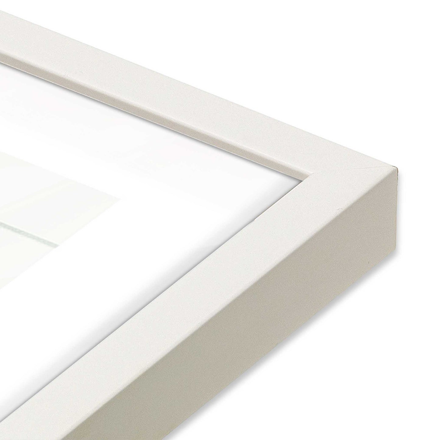 [Color:Opaque White], Picture of art in a Opaque White frame at an angle