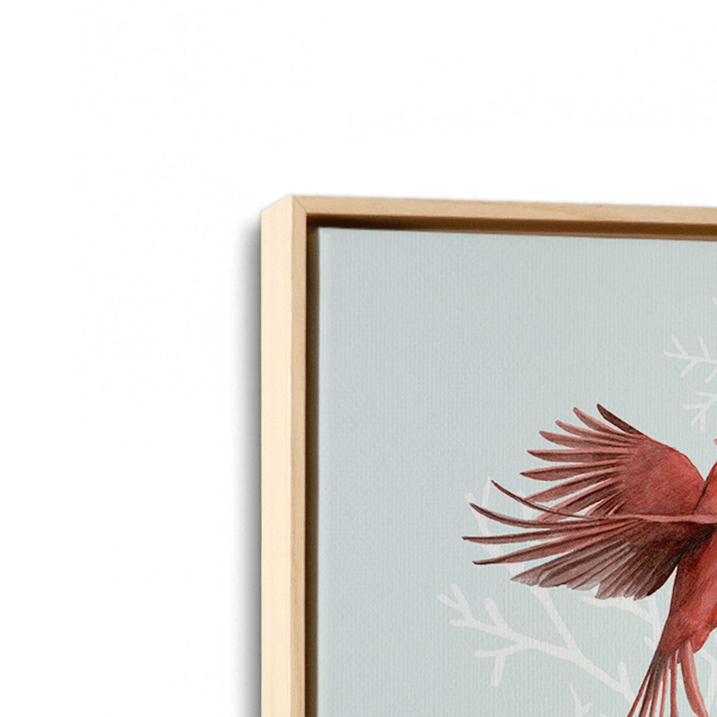 [Color:American Maple], Picture of art in a American Maple frame at an angle