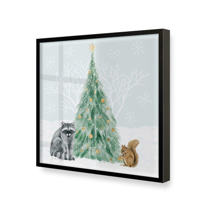 [Color:Satin Black], Picture of art in a Satin Black frame at an angle