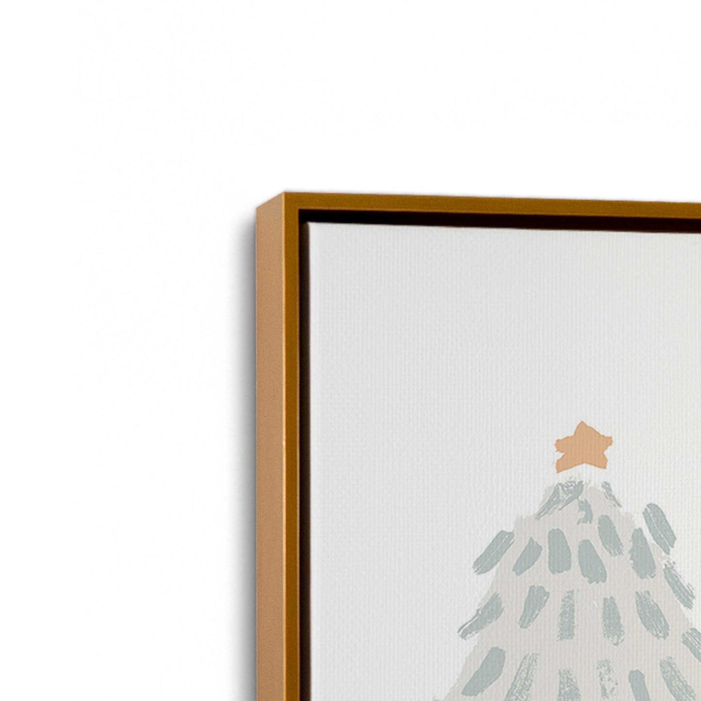 [Color:Polished Gold], Picture of art in a Polished Gold frame at an angle