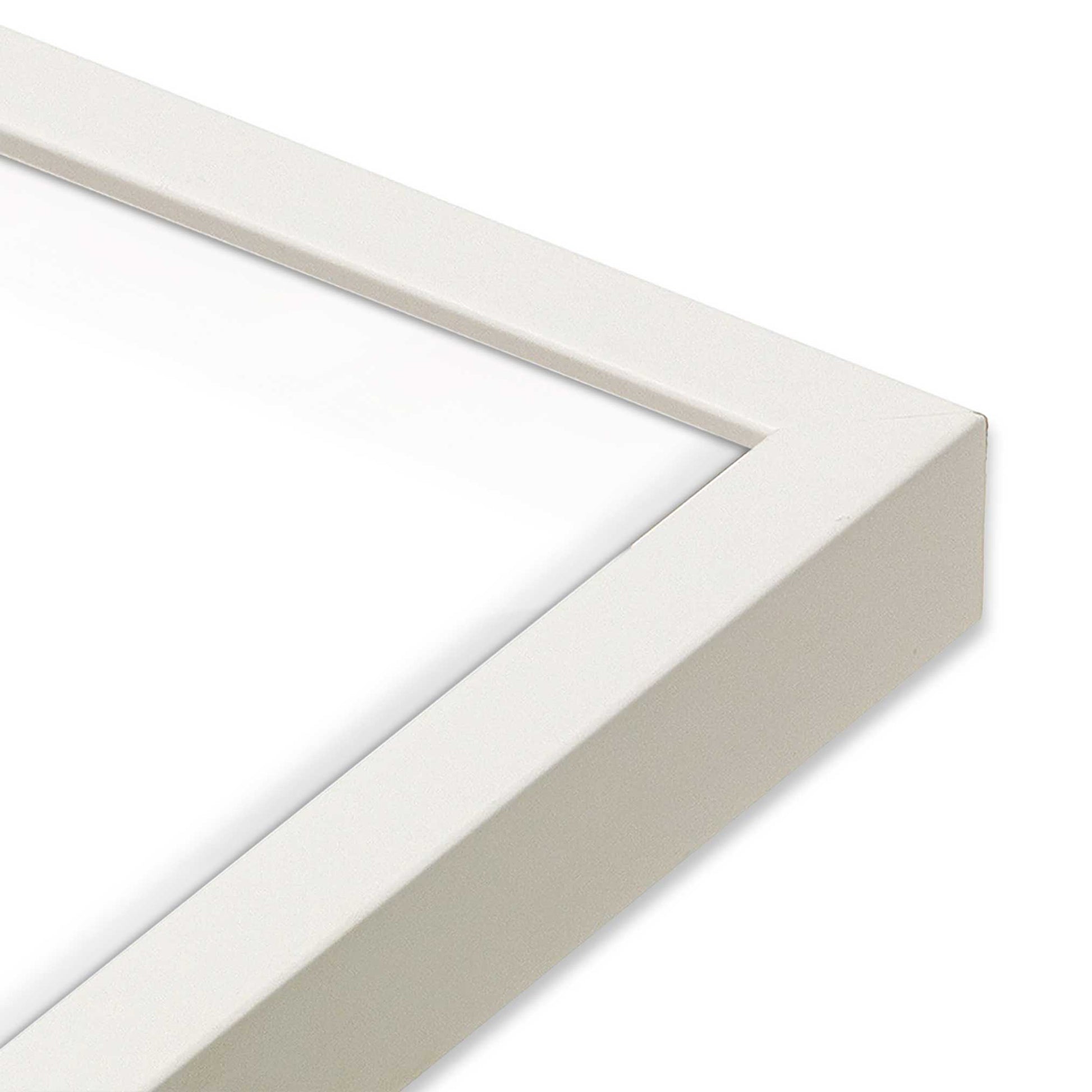 [Color:Opaque White], Picture of art in a Opaque White frame at an angle