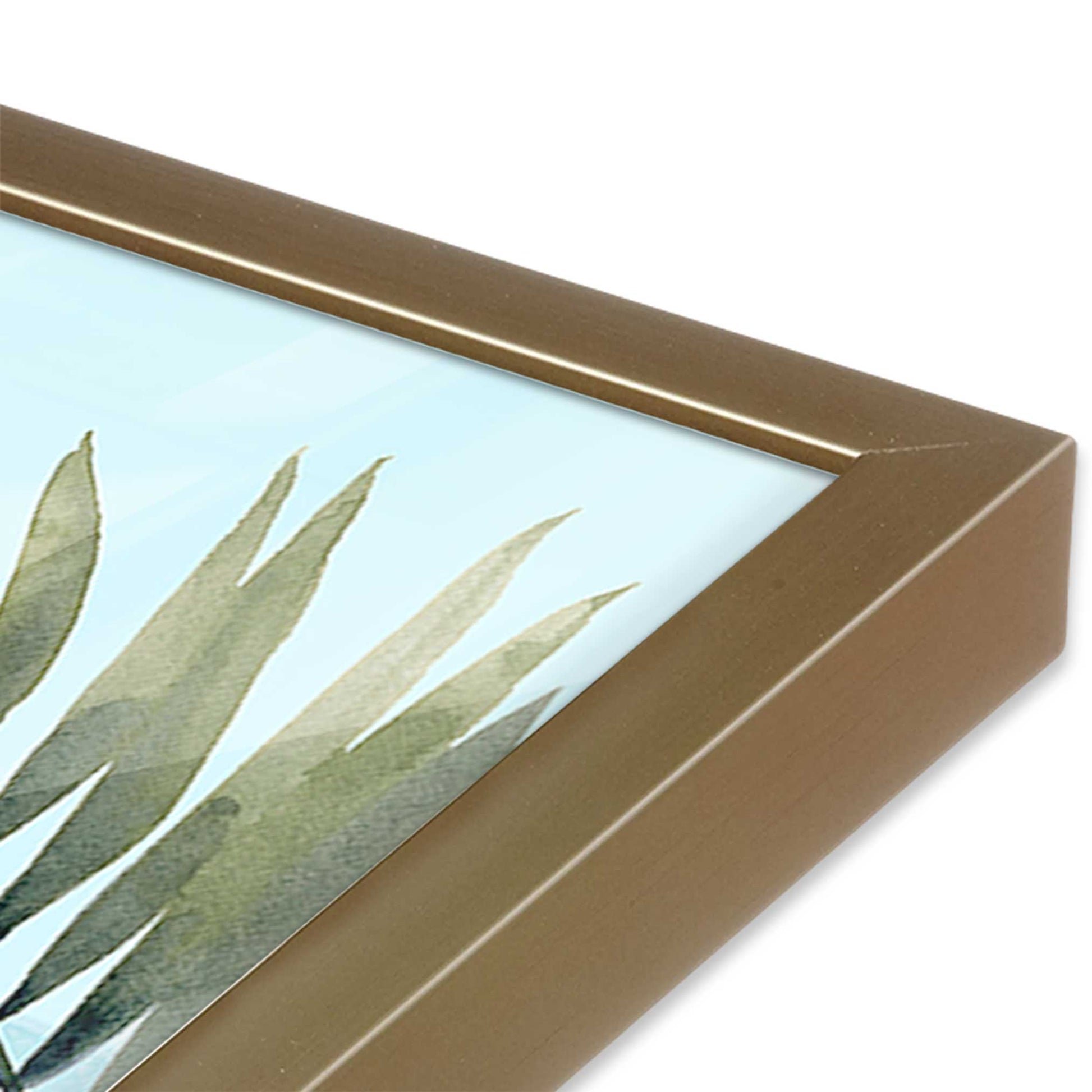 [Color:Brushed Gold], Picture of art in a Brushed Gold frame of the corner