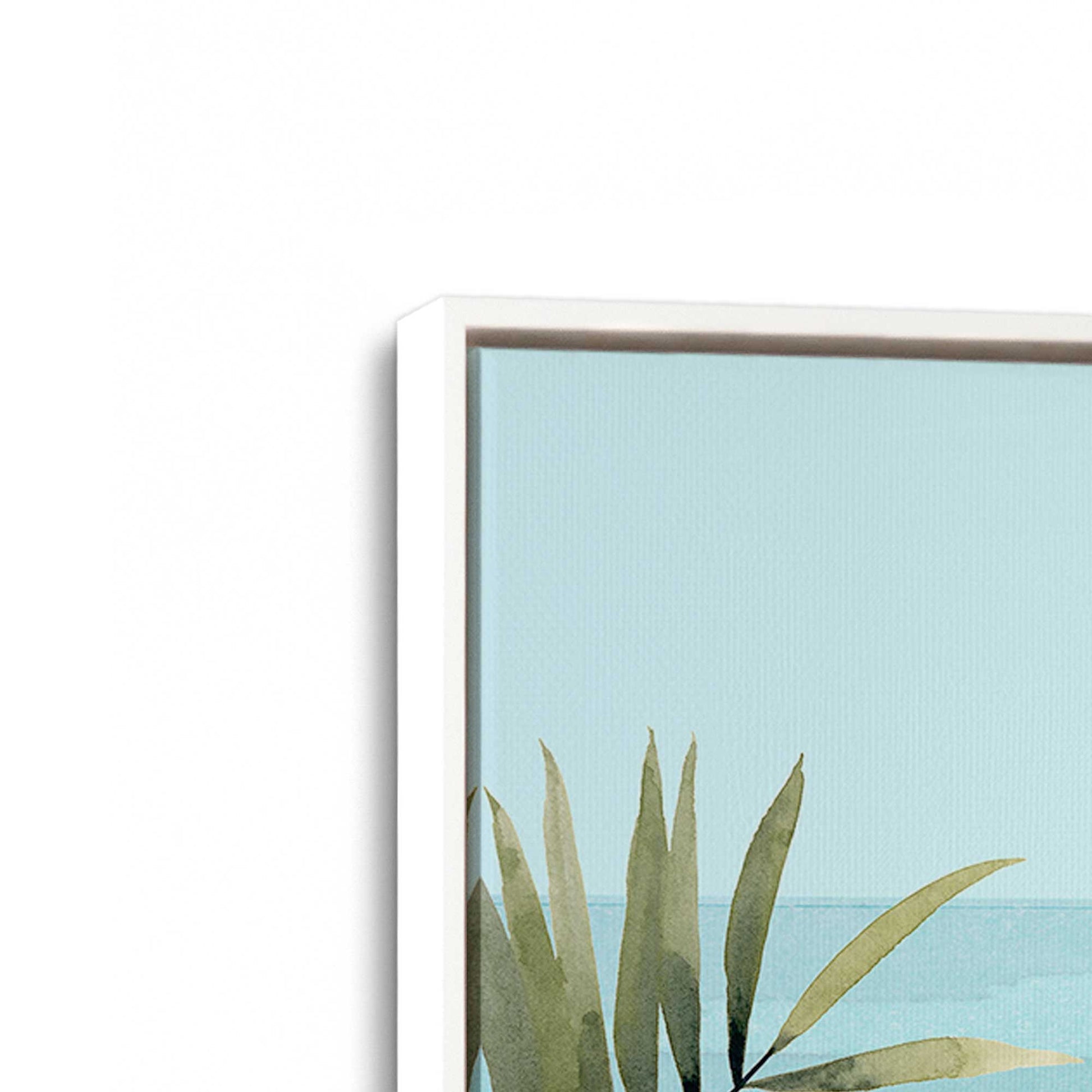 [Color:Opaque White], Picture of art in a White frame at an angle