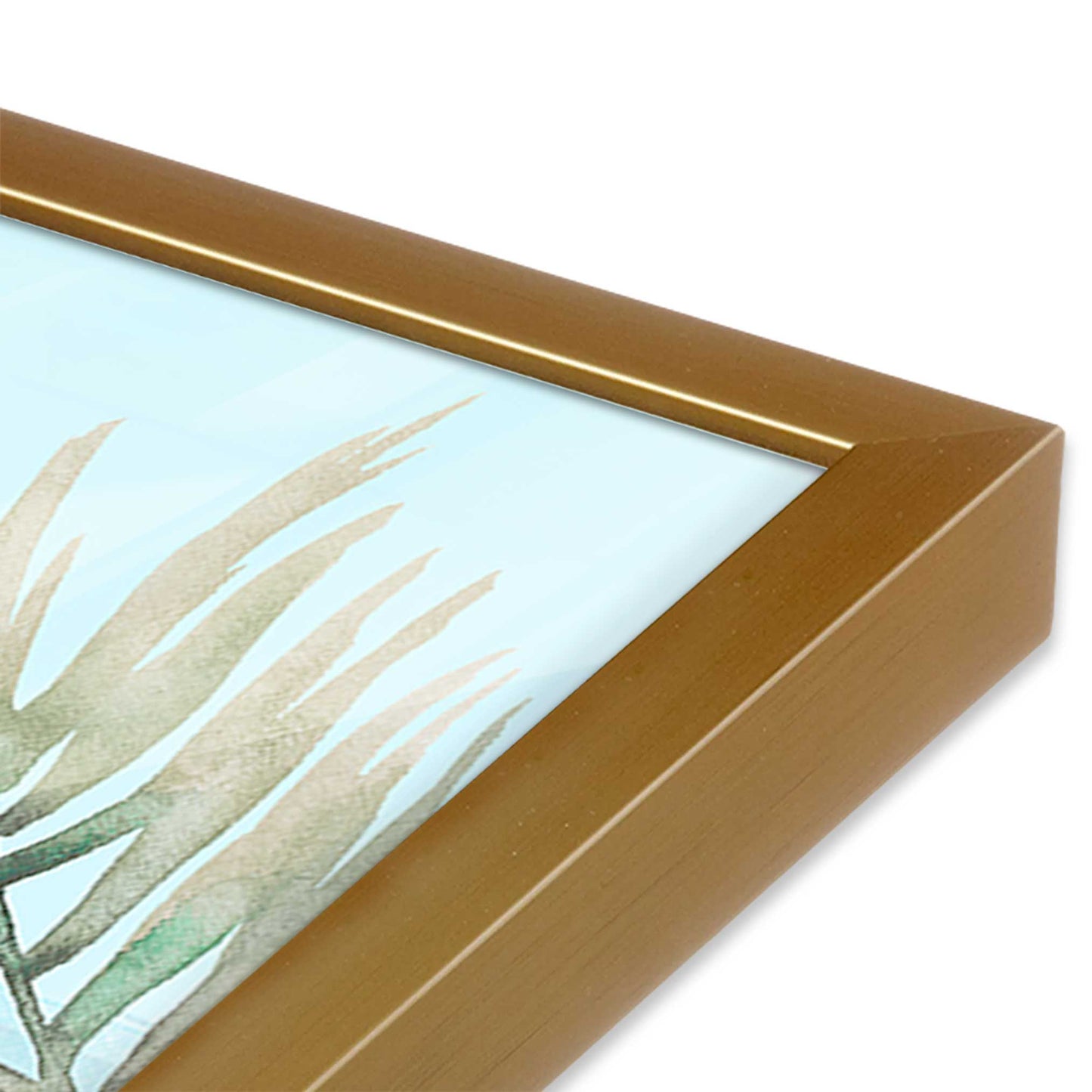 [Color:Polished Gold], Picture of art in a Polished Gold frame of the corner