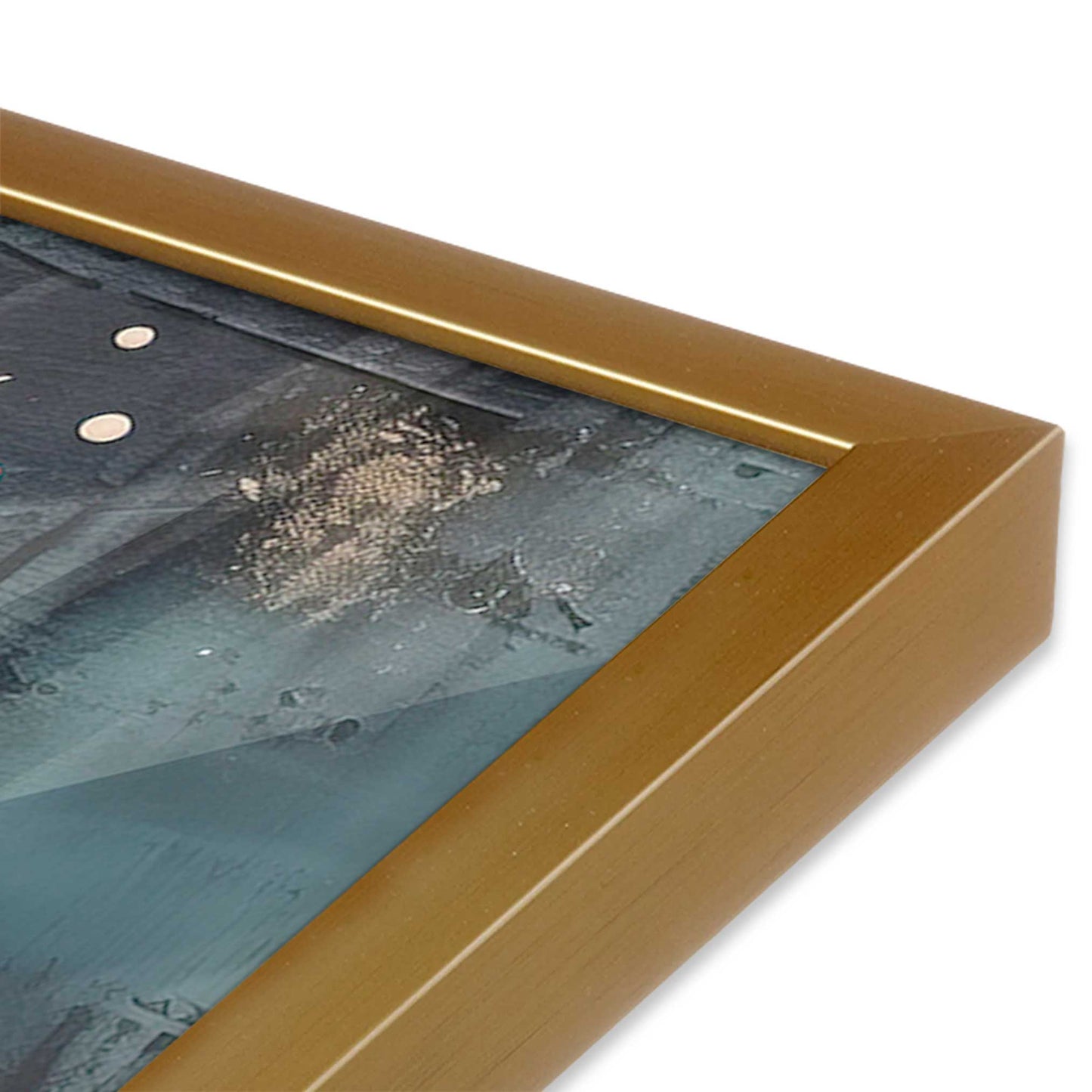 [Color:Polished Gold], Picture of art in a Polished Gold frame of the corner