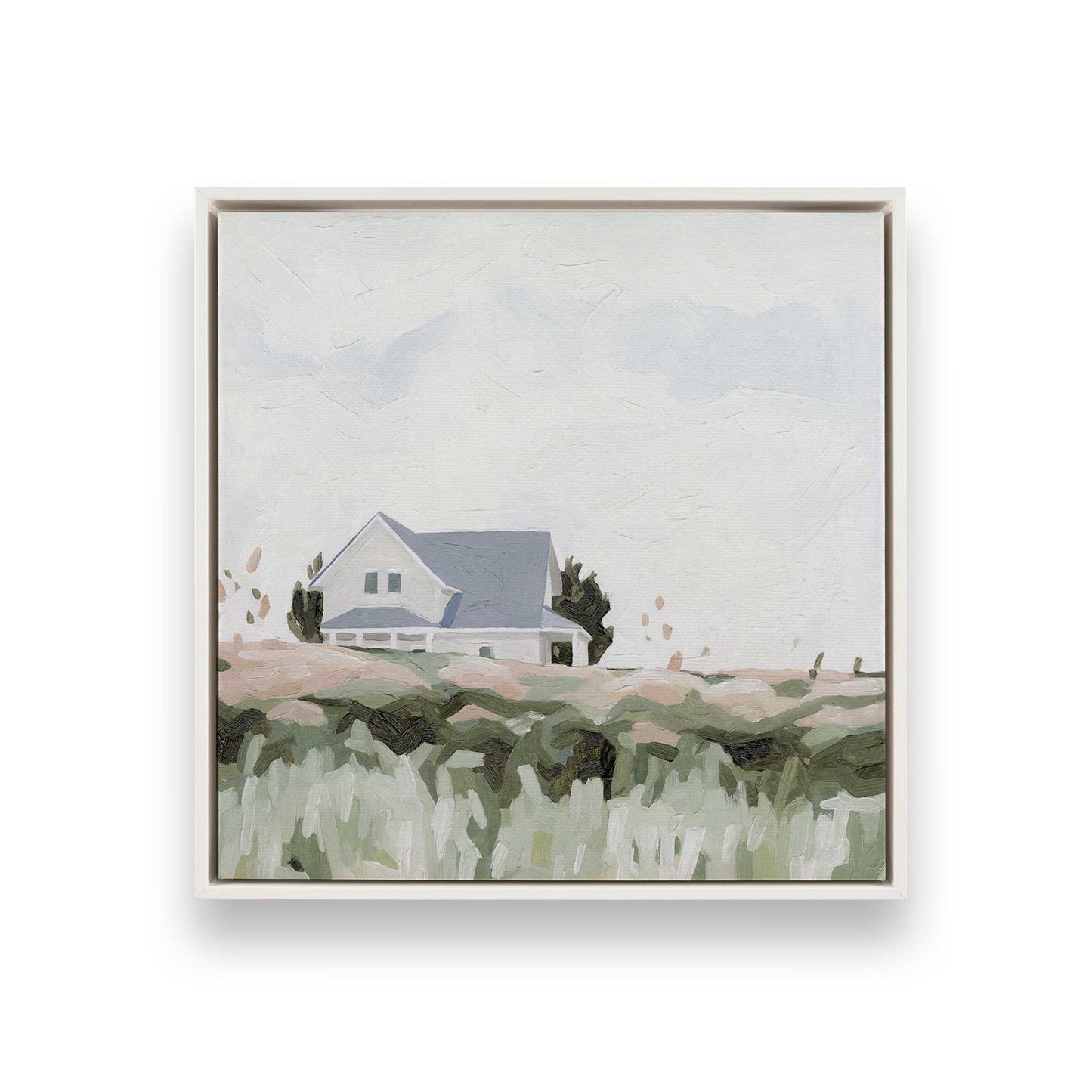 [Color:Opaque White], Picture of art in a White frame