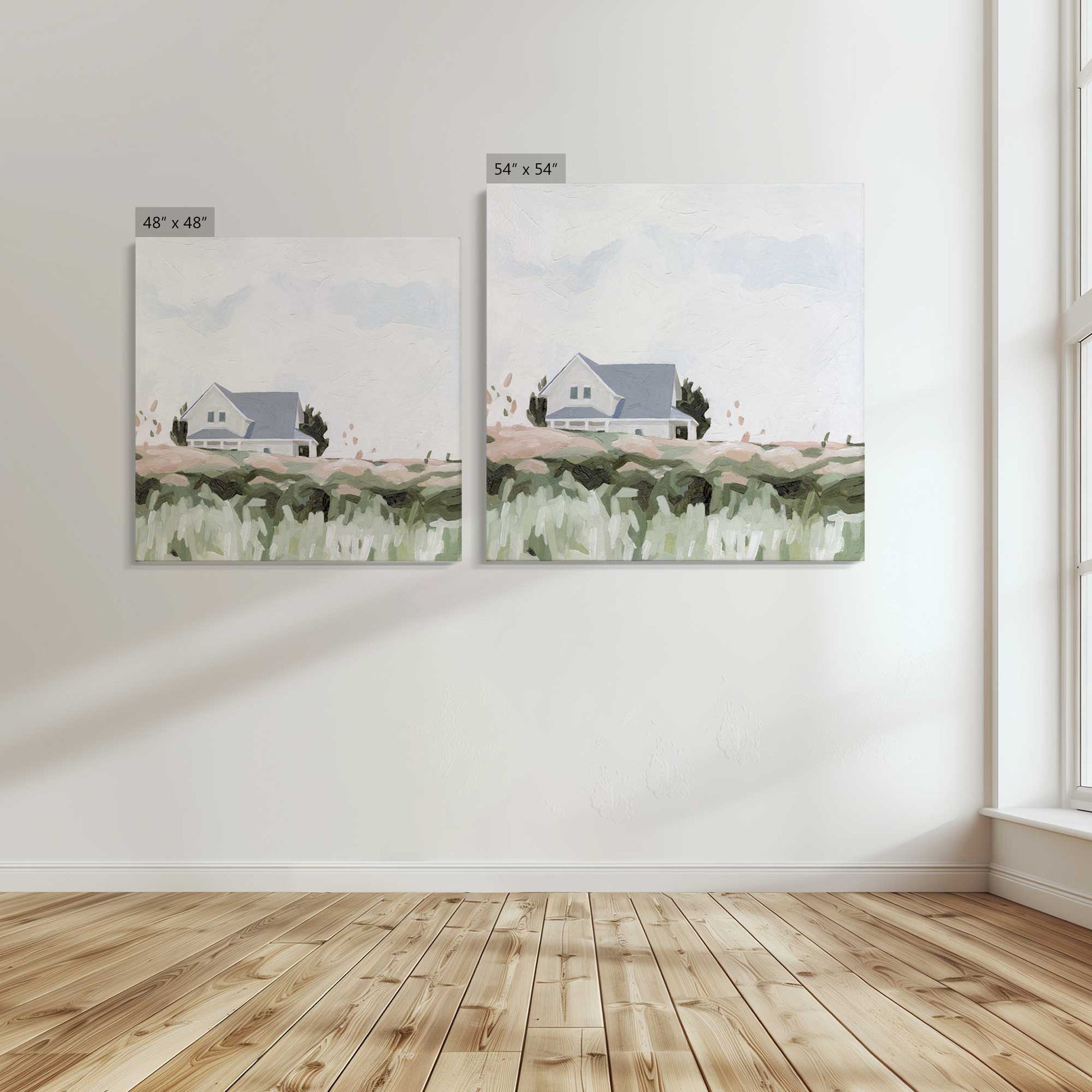 [Color:Stretched Canvas], Image showing the size comparisons