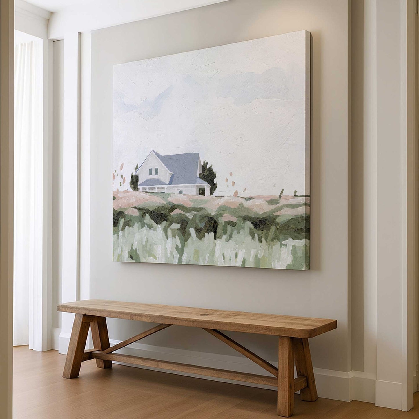 [Color:Stretched Canvas], Picture of art in a room