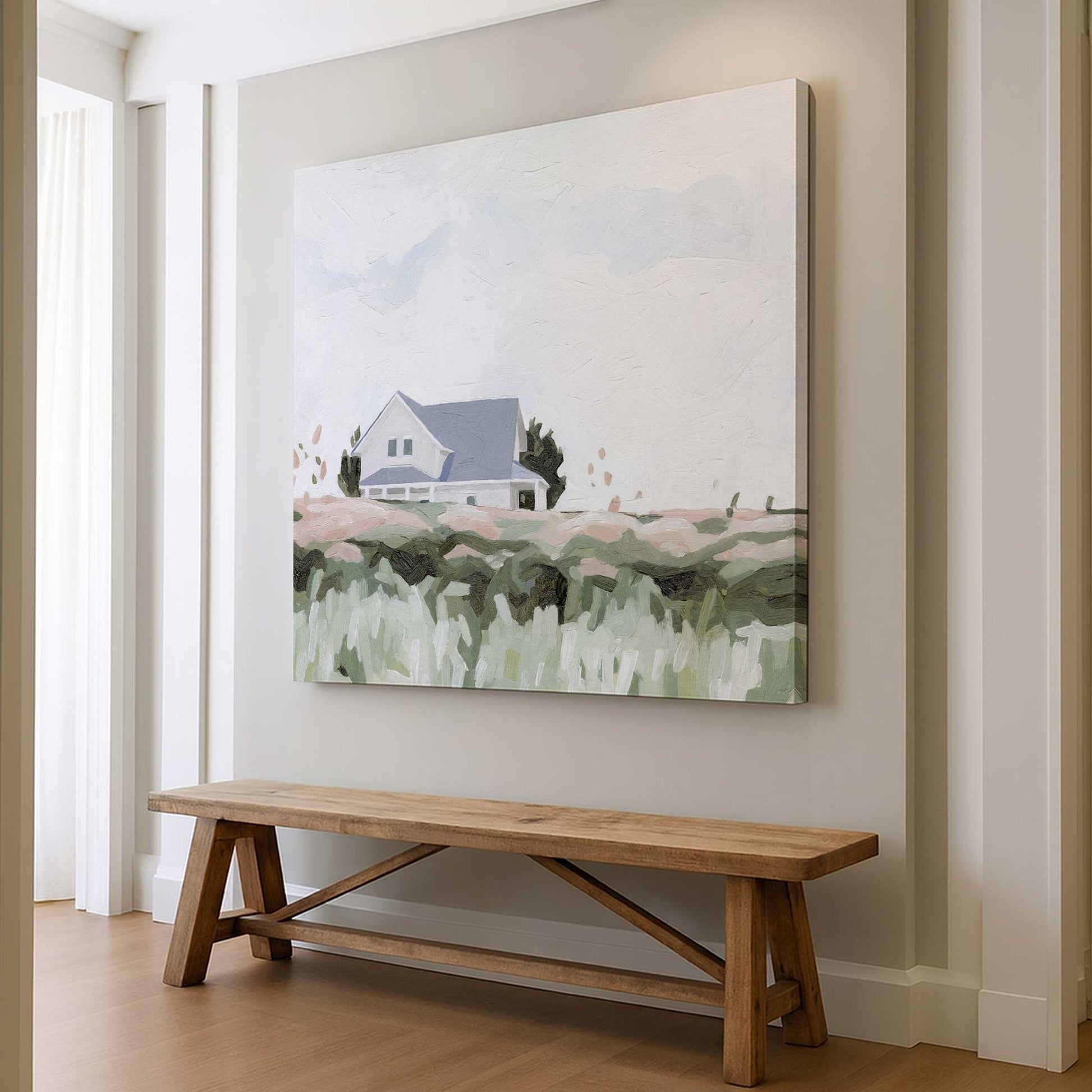 [Color:Stretched Canvas], Picture of art in a room