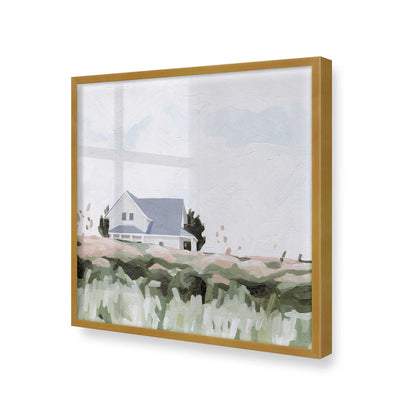 [Color:Polished Gold], Picture of art in a Polished Gold frame at an angle