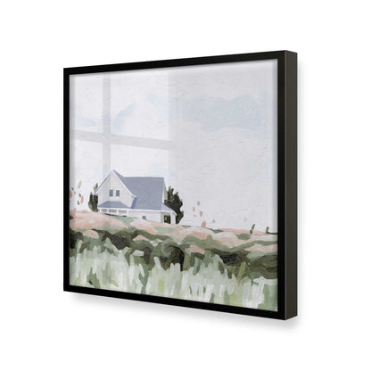 [Color:Satin Black], Picture of art in a Satin Black frame at an angle