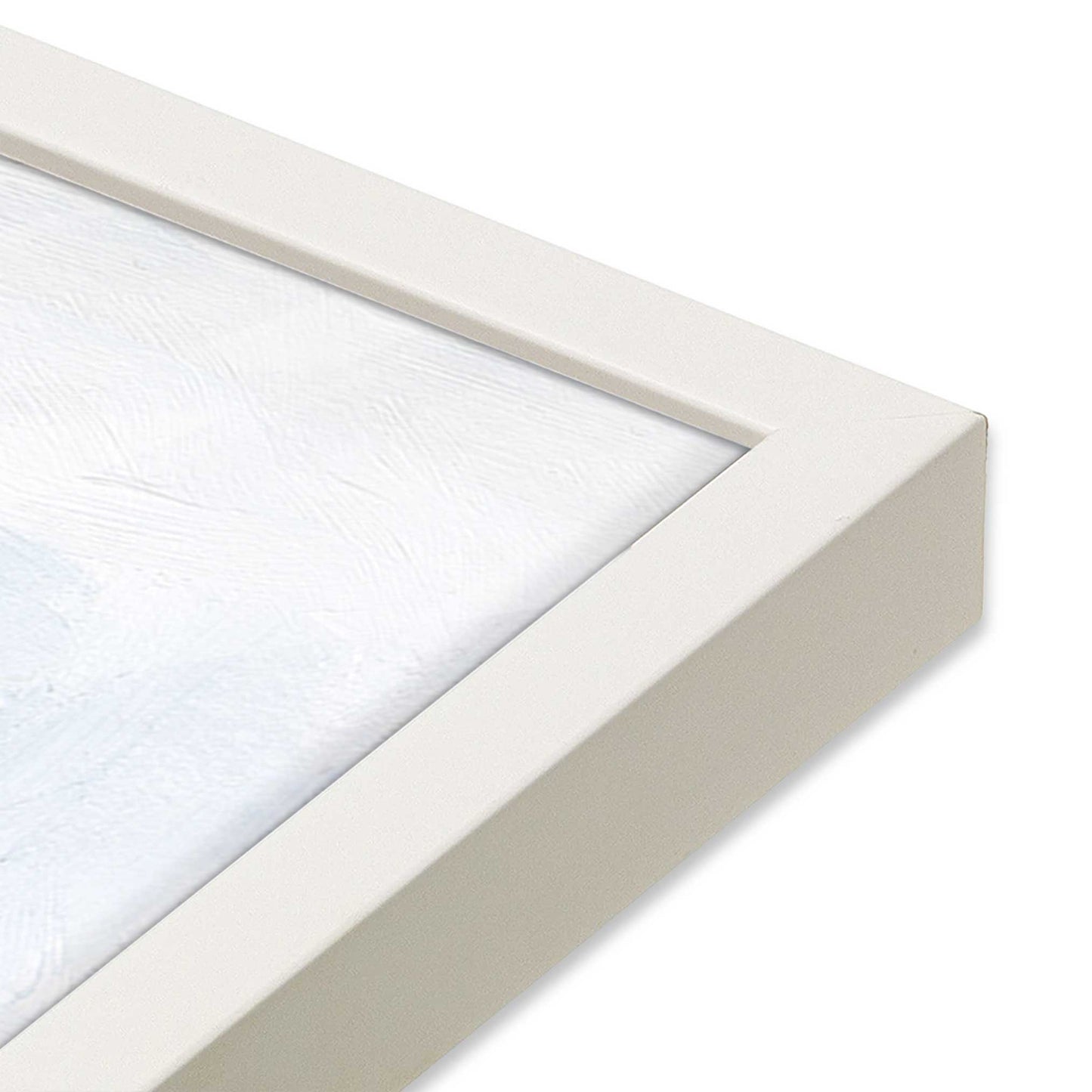 [Color:Opaque White], Picture of art in a Opaque White frame of the corner