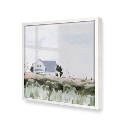 [Color:Opaque White], Picture of art in a Opaque White frame at an angle