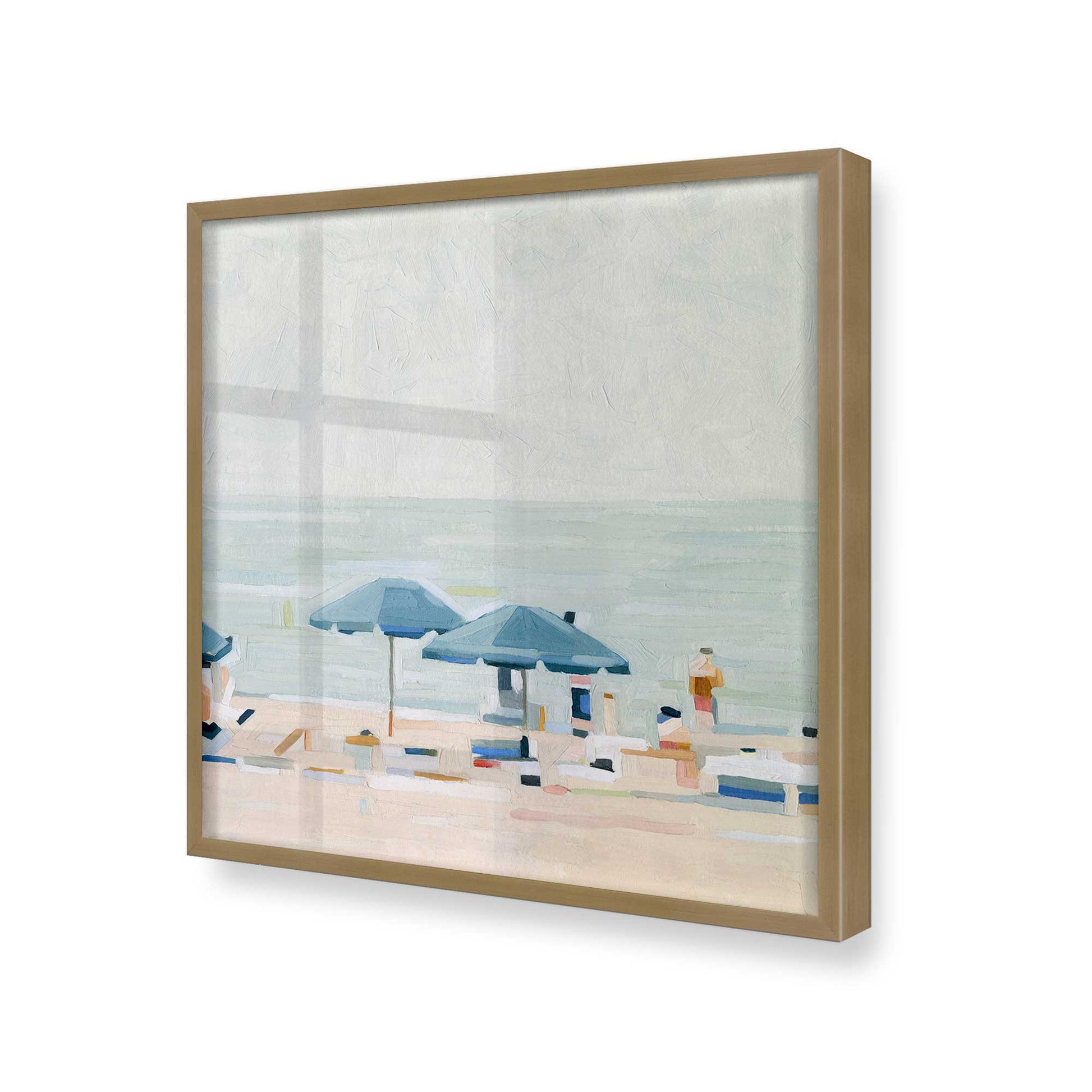 [Color:Brushed Gold], Picture of art in a Brushed Gold frame at an angle