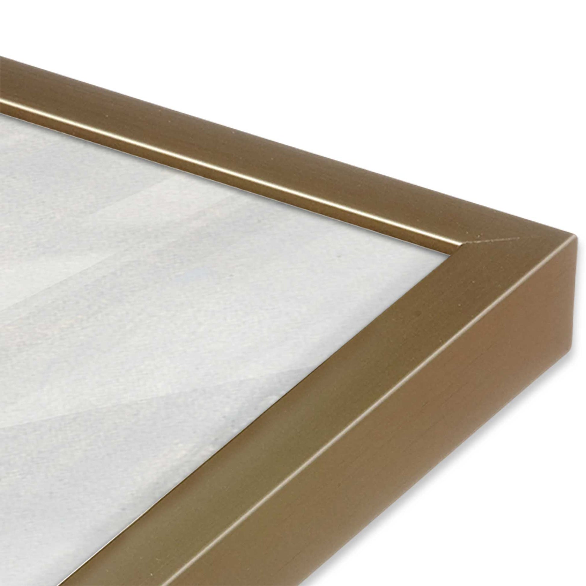 [Color:Brushed Gold], Picture of art in a Brushed Gold frame of the corner