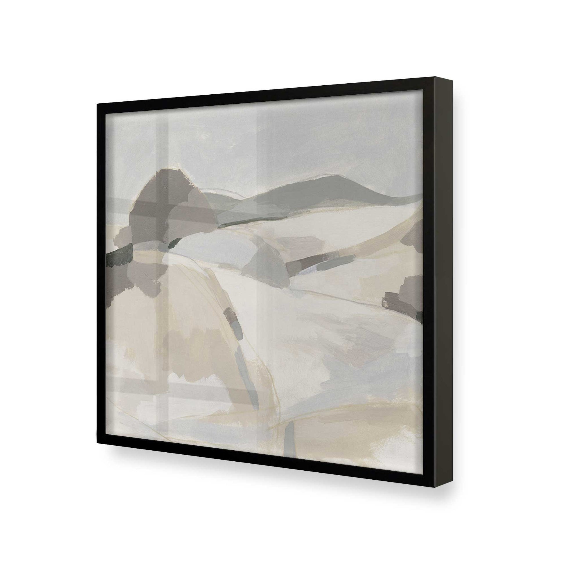 [Color:Satin Black], Picture of art in a Satin Black frame at an angle