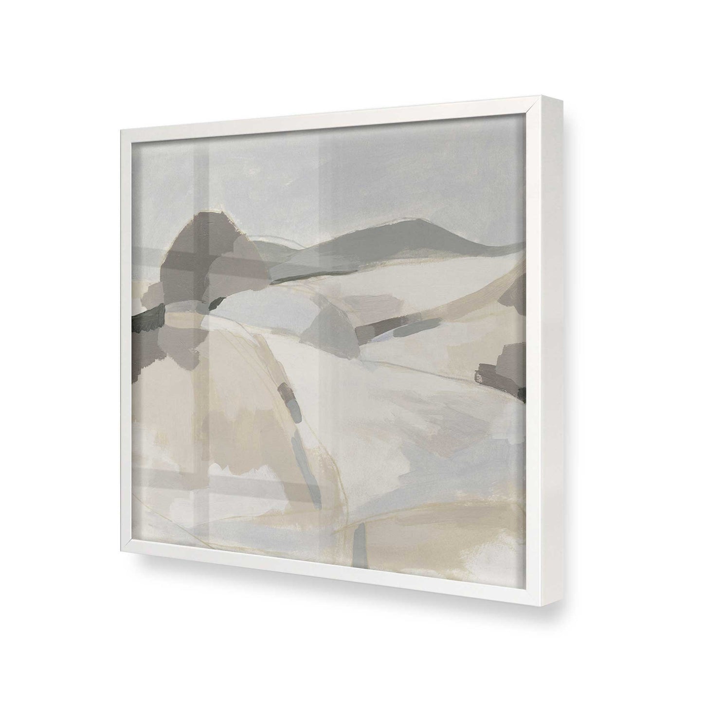 [Color:Opaque White], Picture of art in a Opaque White frame at an angle