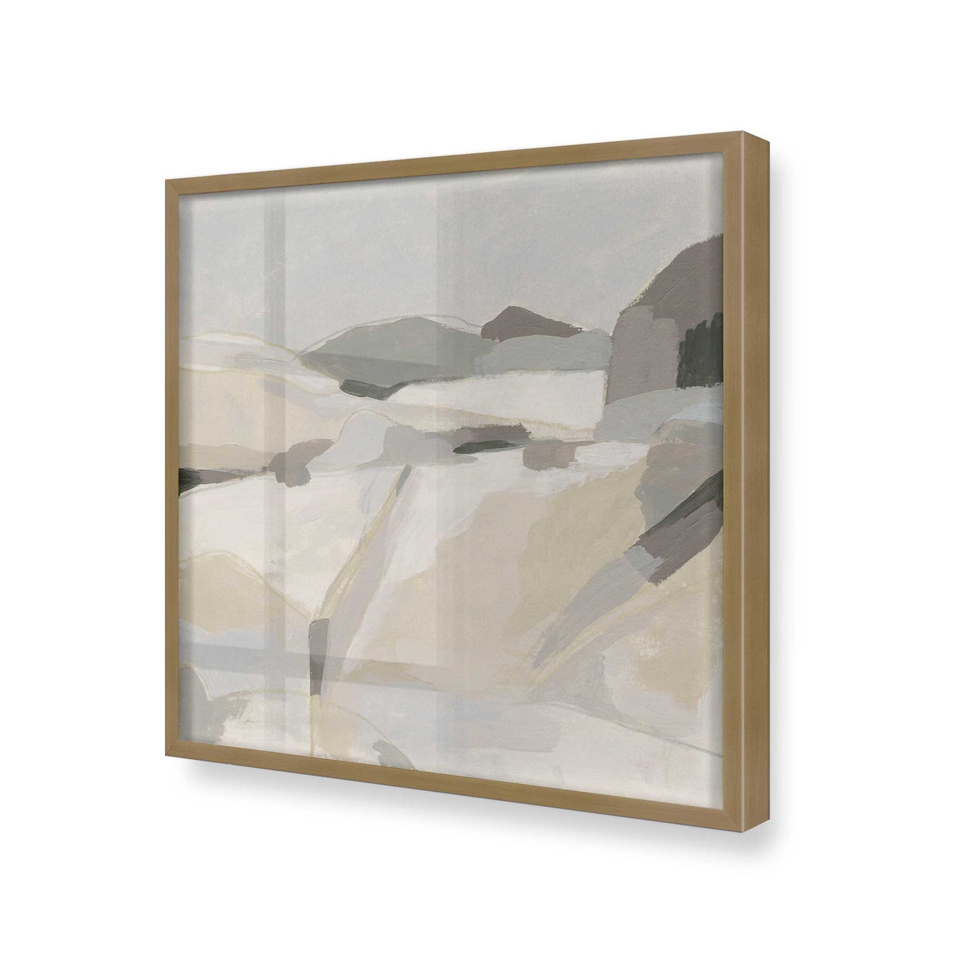 [Color:Brushed Gold], Picture of art in a Brushed Gold frame at an angle