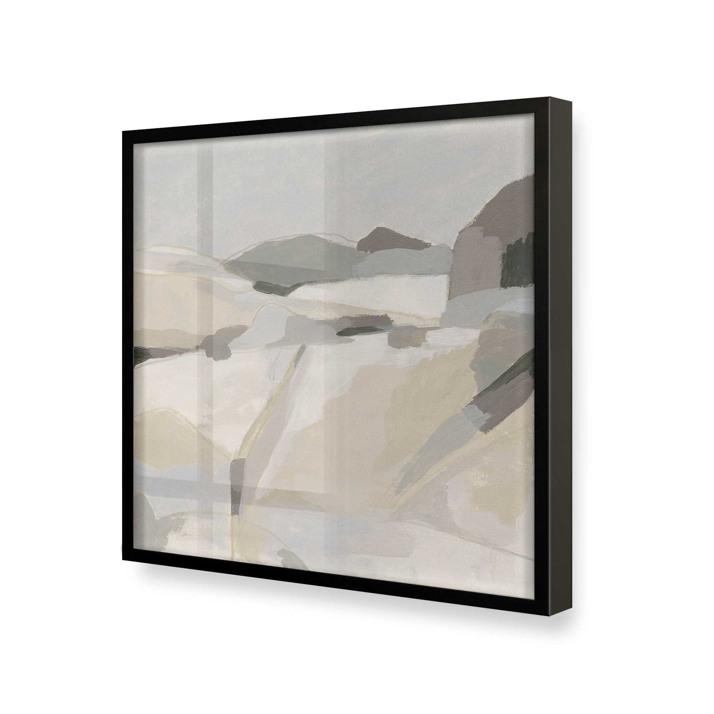 [Color:Satin Black], Picture of art in a Satin Black frame at an angle