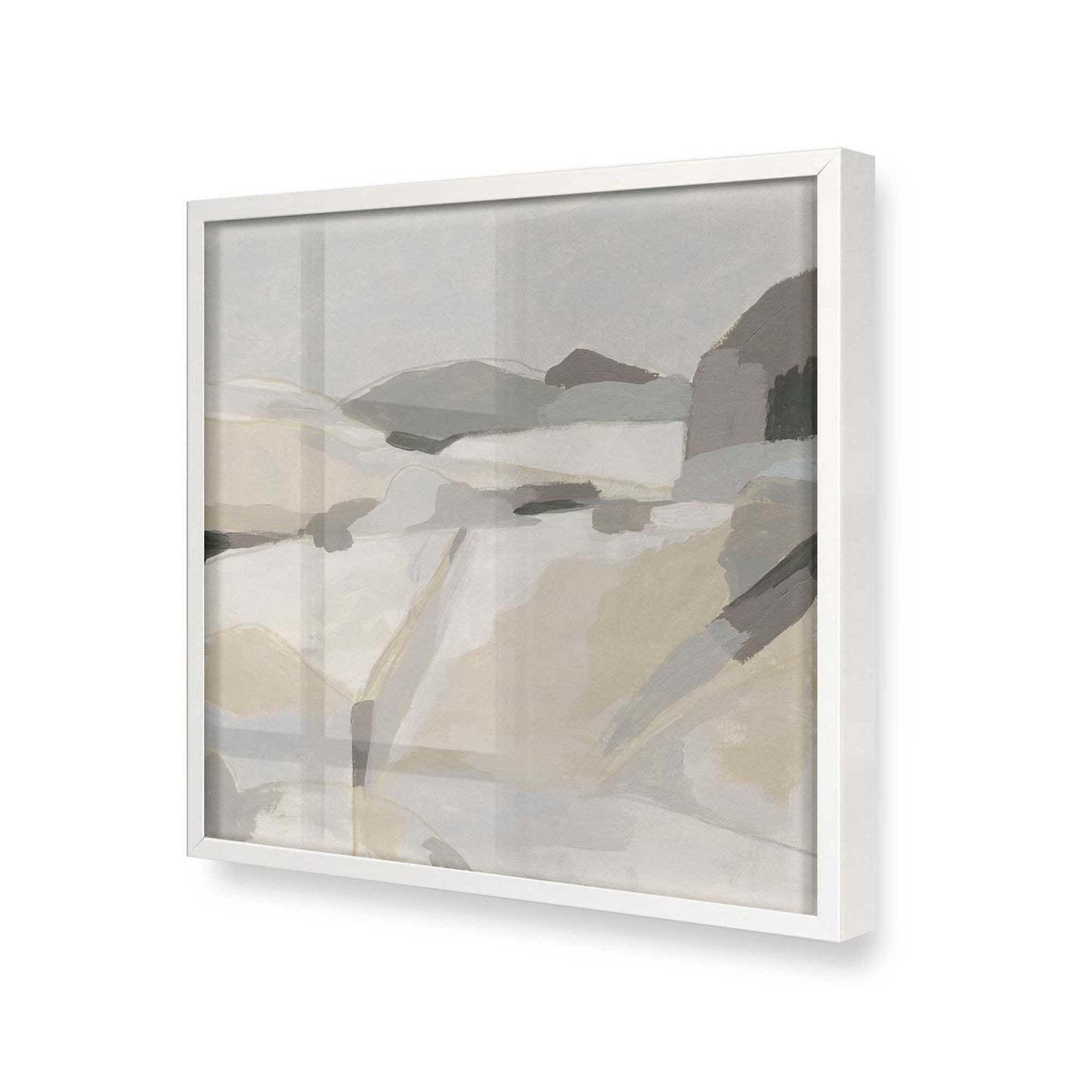 [Color:Opaque White], Picture of art in a Opaque White frame at an angle