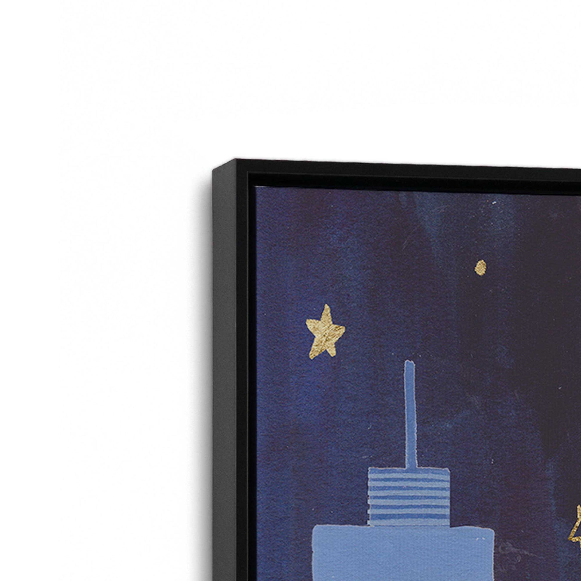 [Color:Satin Black], Picture of art in a Satin Black frame at an angle