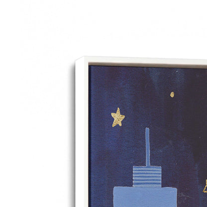 [Color:Opaque White], Picture of art in a White frame at an angle