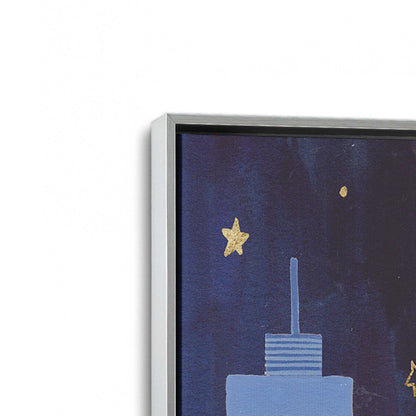 [Color:Polished Chrome], Picture of art in a Polished Chrome frame at an angle