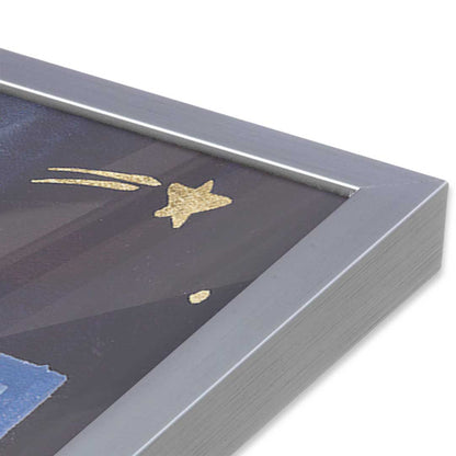 [Color:Polished Chrome], Picture of art in a Polished Chrome frame at an angle