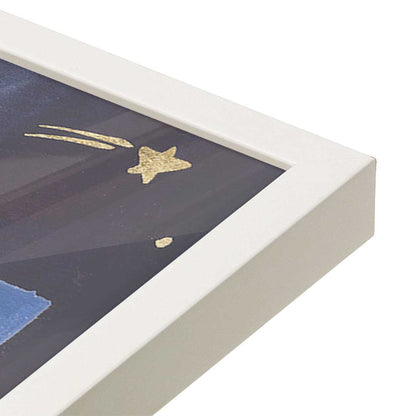 [Color:Opaque White], Picture of art in an Opaque White frame of the corner