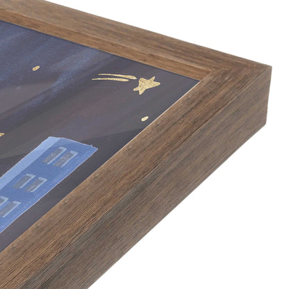 [Color:Walnut], Picture of art in a Walnut frame of the corner