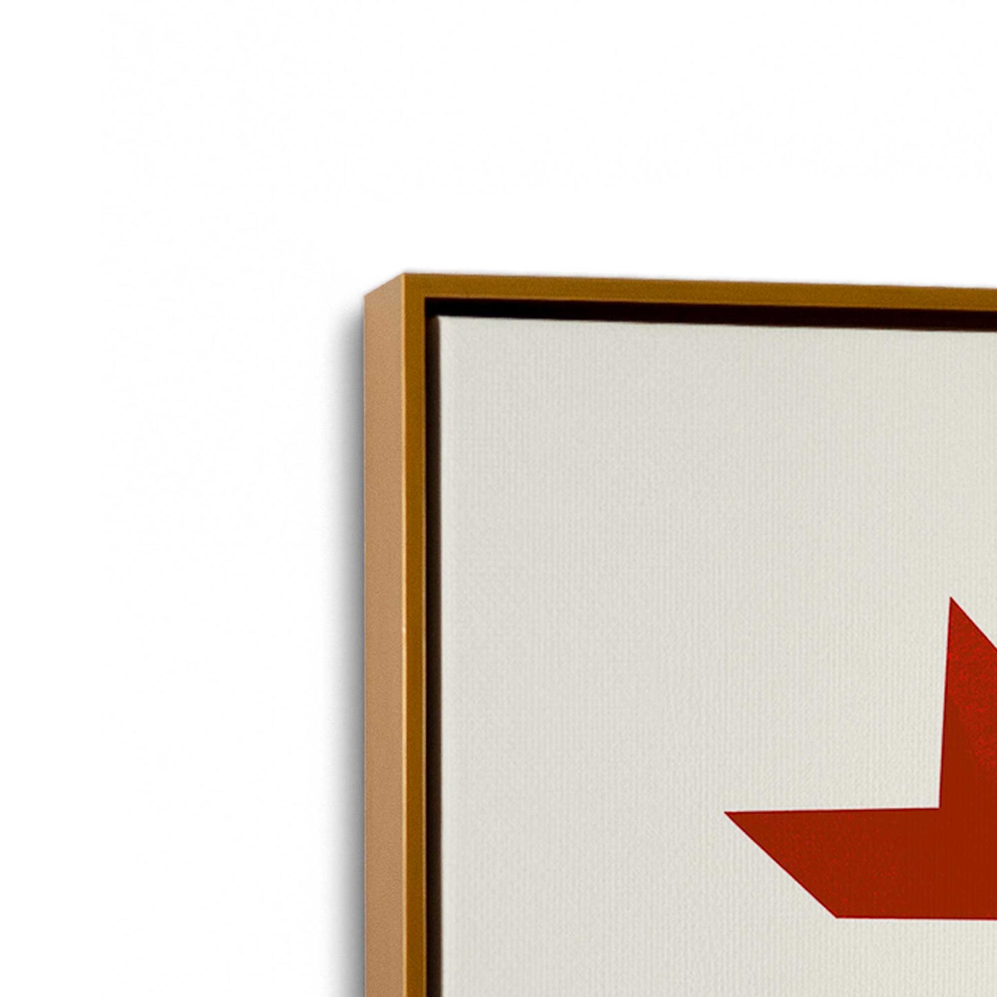 [Color:Polished Gold], Picture of art in a Polished Gold frame at an angle