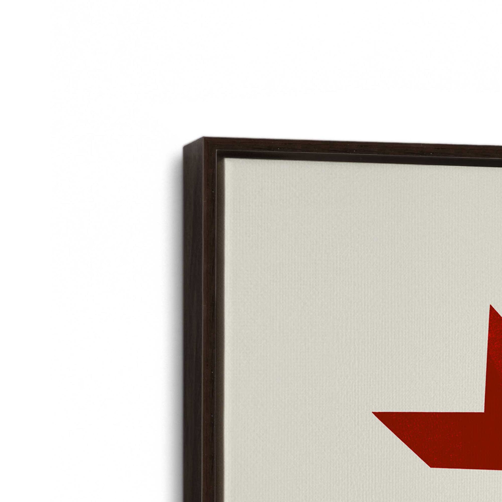 [Color:Espresso], Picture of art in an Espresso frame at an angle