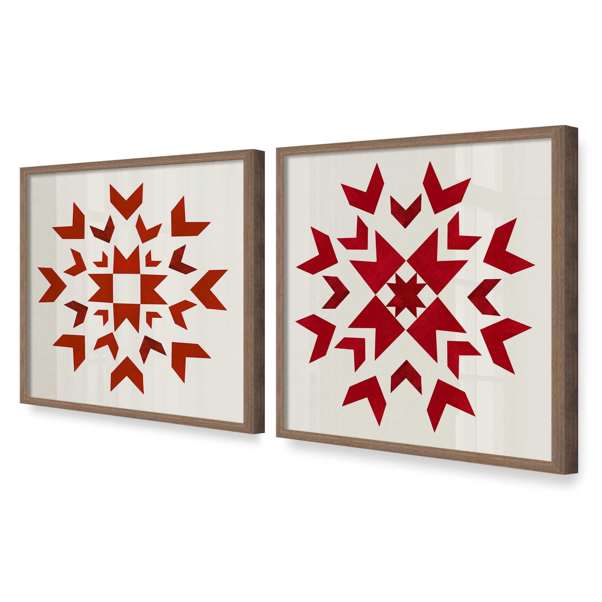 [Color:Walnut], Picture of art in a Walnut frame at an angle