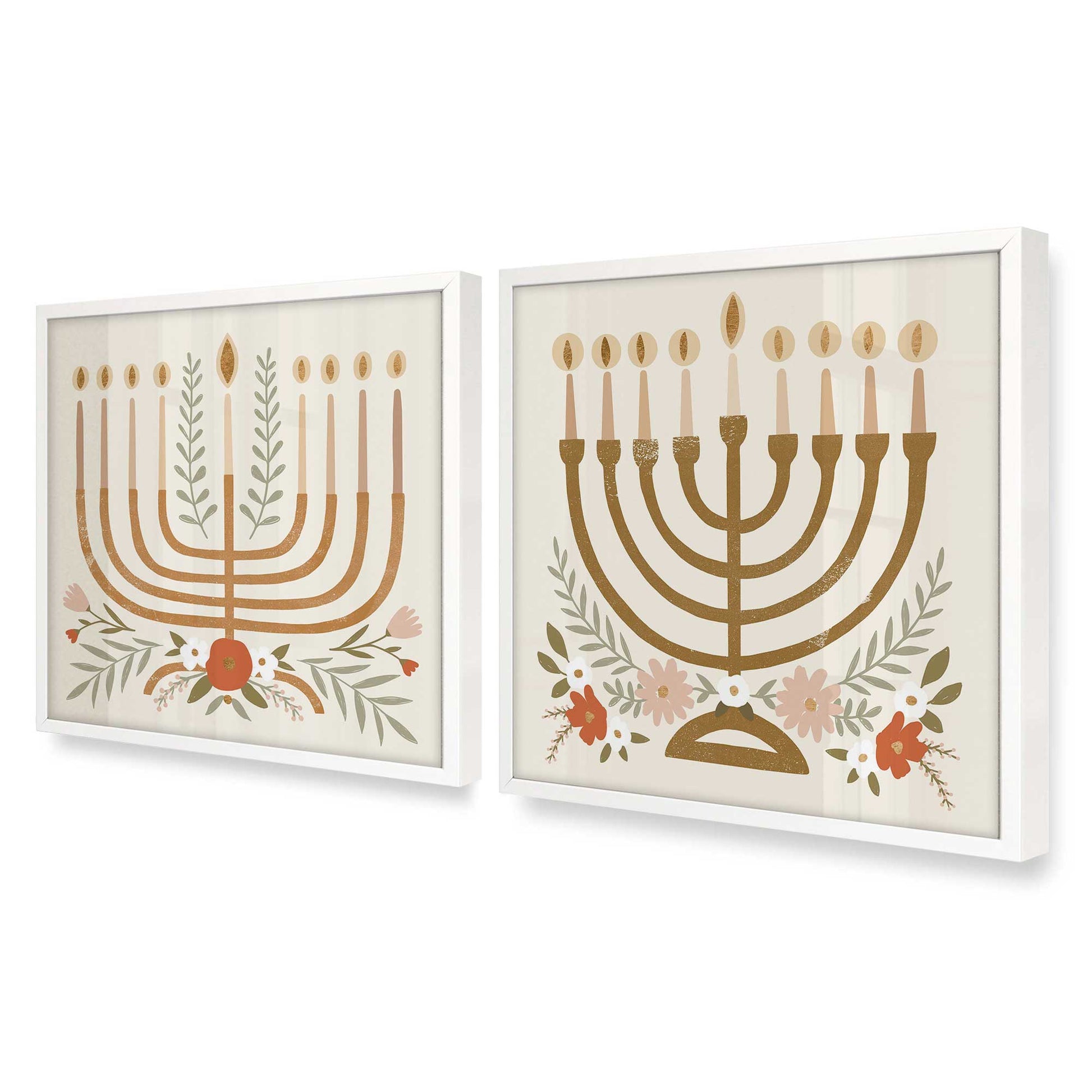 [Color:Opaque White], Picture of art in an Opaque White frame at an angle